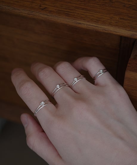 diamond silver ring