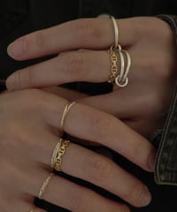 anchor chain ring gold