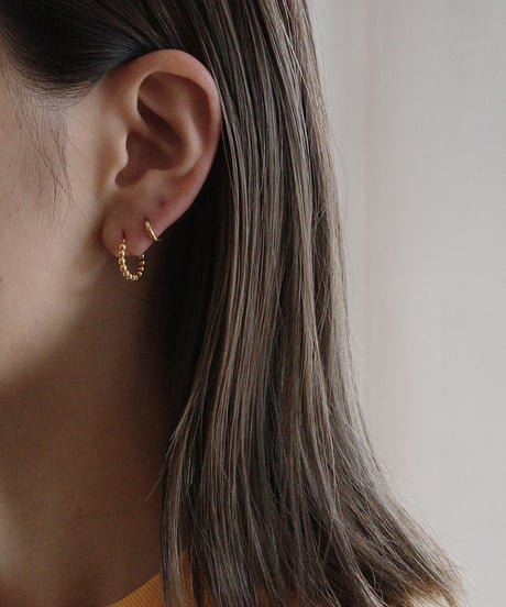 t n hoop pierce SS gold