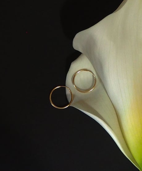p hoop pierce M gold