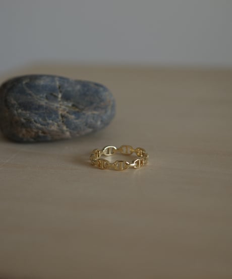 anchor chain ring gold