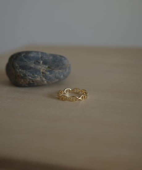 anchor chain ring gold