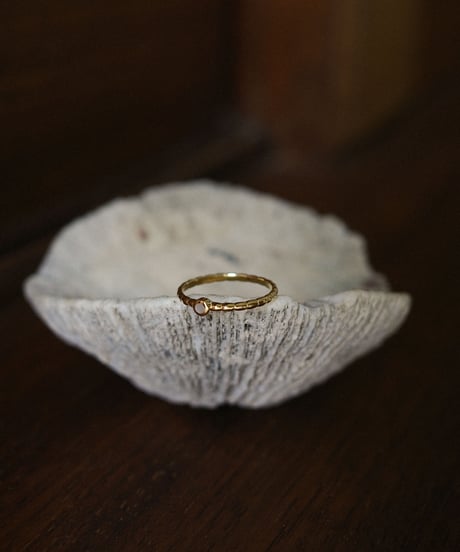 shell dot ring gold