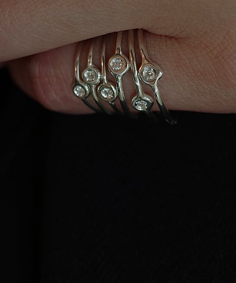 diamond silver ring