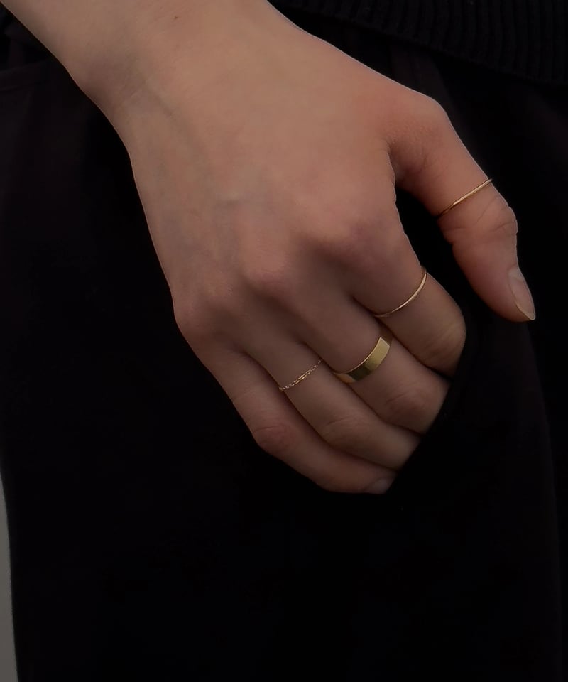 3set chain ring gold | unique