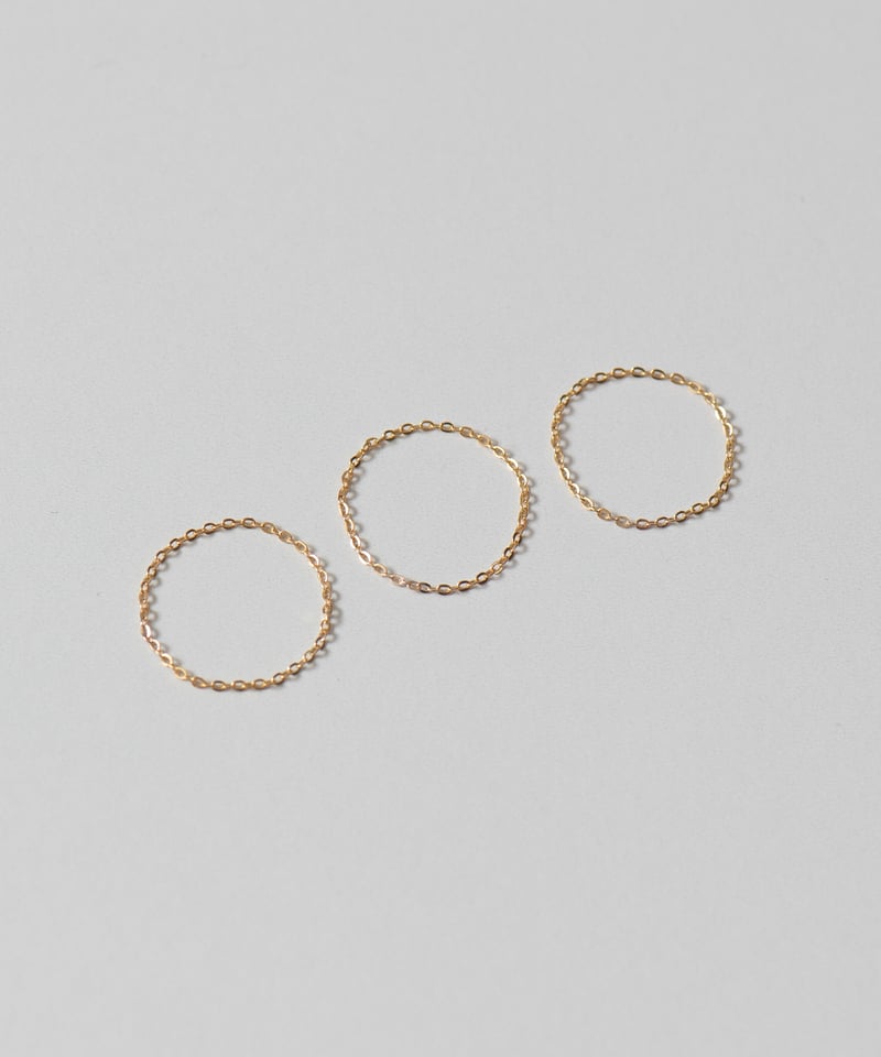 3set chain ring gold | unique