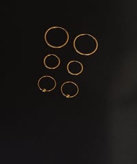 p hoop pierce S gold
