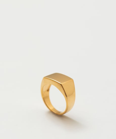 square wide ring gold