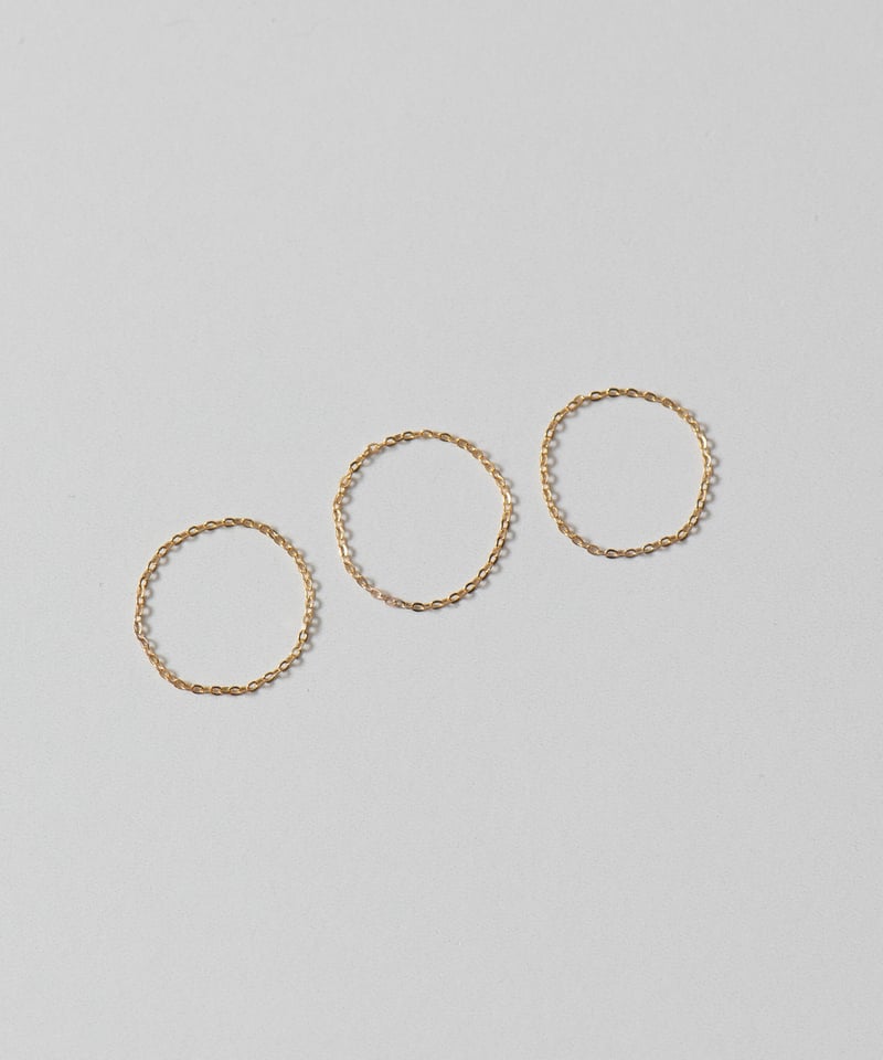 3set chain ring gold | unique