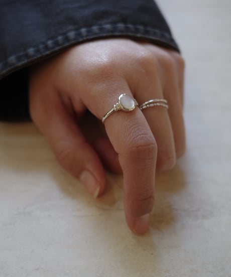 shell stone ring