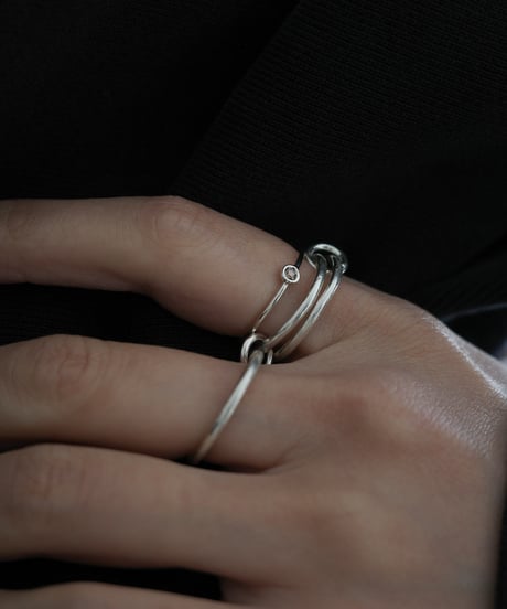diamond silver ring brown