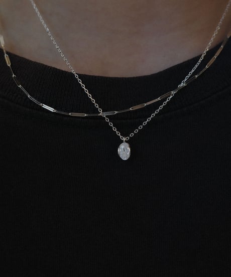 cz oval chain necklace