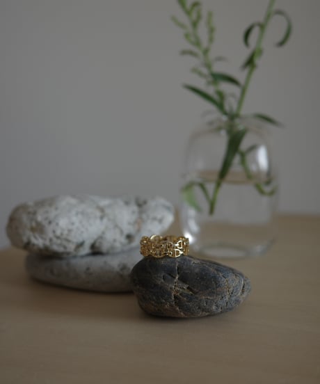 anchor chain ring gold