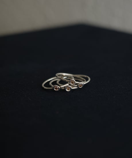 diamond silver ring brown