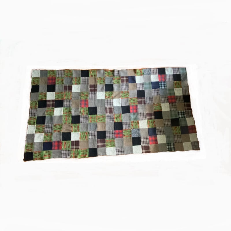 Patchwork Blanket /Green fuzz パッチワークブランケット | E&A