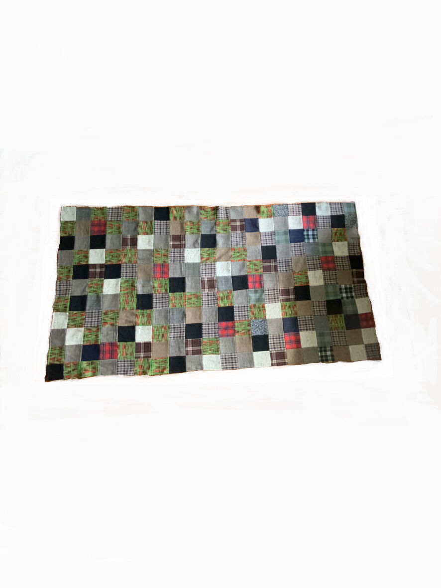 Patchwork Blanket /Green fuzz パッチワークブランケット | E&A