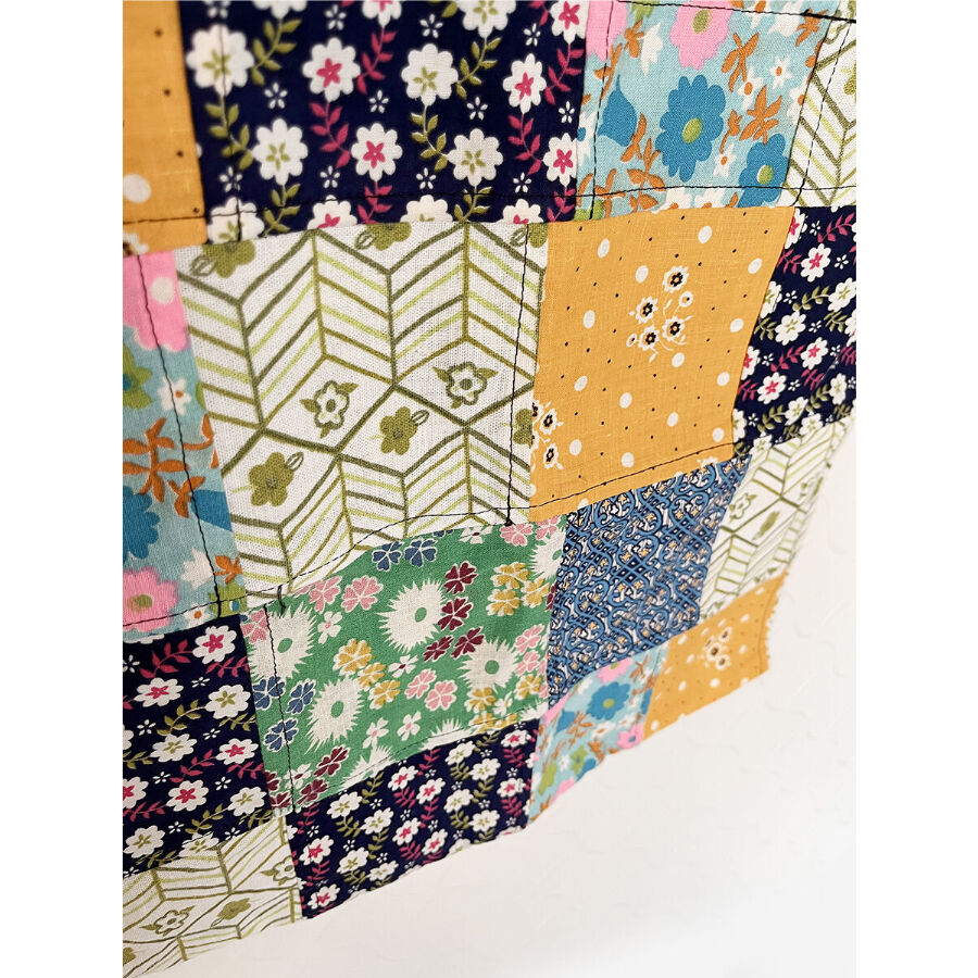 Patchwork Bag USA Vintage Fabric. Middle. パッチワー