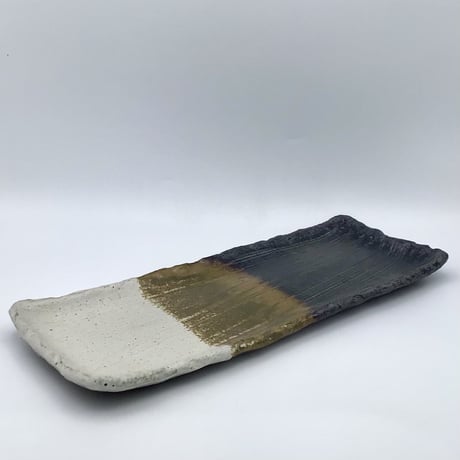 【沖縄の陶器・やちむん】　西表焼青烽窯　長板皿