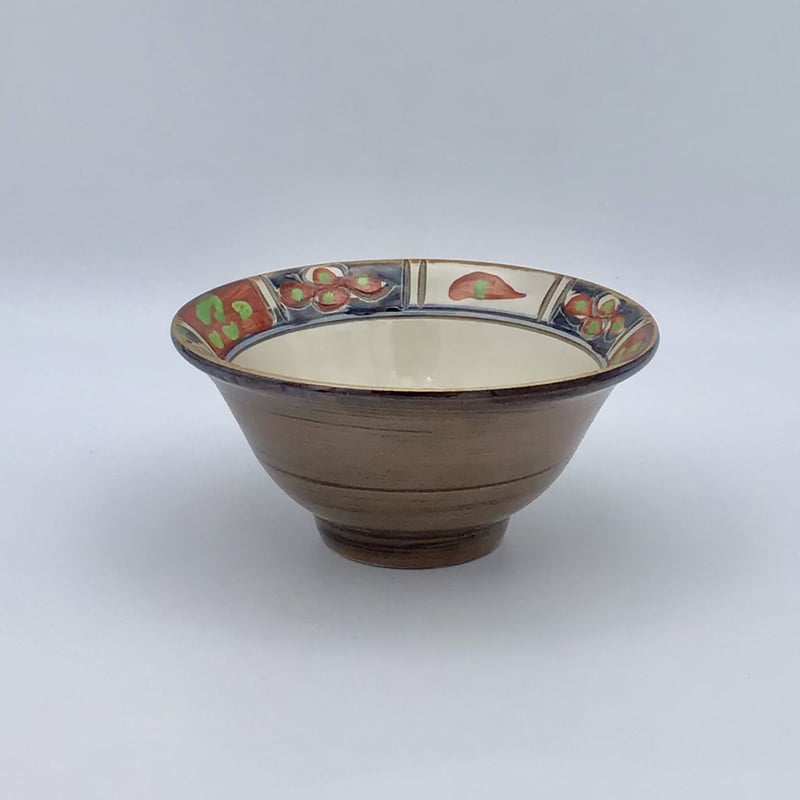 沖縄の器・やちむん・壺屋焼】 國場陶芸 赤絵 4.5寸 広鉢 E | 沖縄の