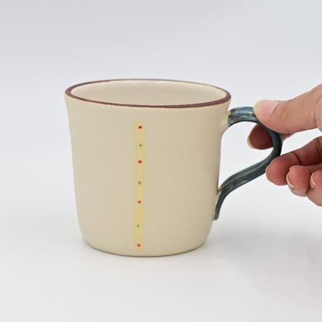 【沖縄の陶器・やちむん】　工房ことりの　イッチンマグ グリーン