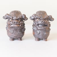 【沖縄の陶器・やちむん】　シーサー陶房大海　まるシーサー　ペア