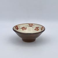 【沖縄の器、やちむん】國場陶芸　赤絵3.5寸皿
