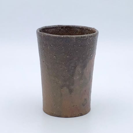 【沖縄の陶器・やちむん】　金城宙矛　焼き〆風コップ