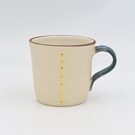 【沖縄の陶器・やちむん】　工房ことりの　イッチンマグ グリーン