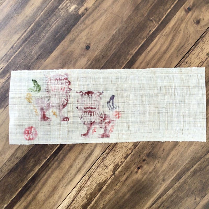 沖縄の手染め紅型】 紅型デザイン工房ten天 シーサーミニマット