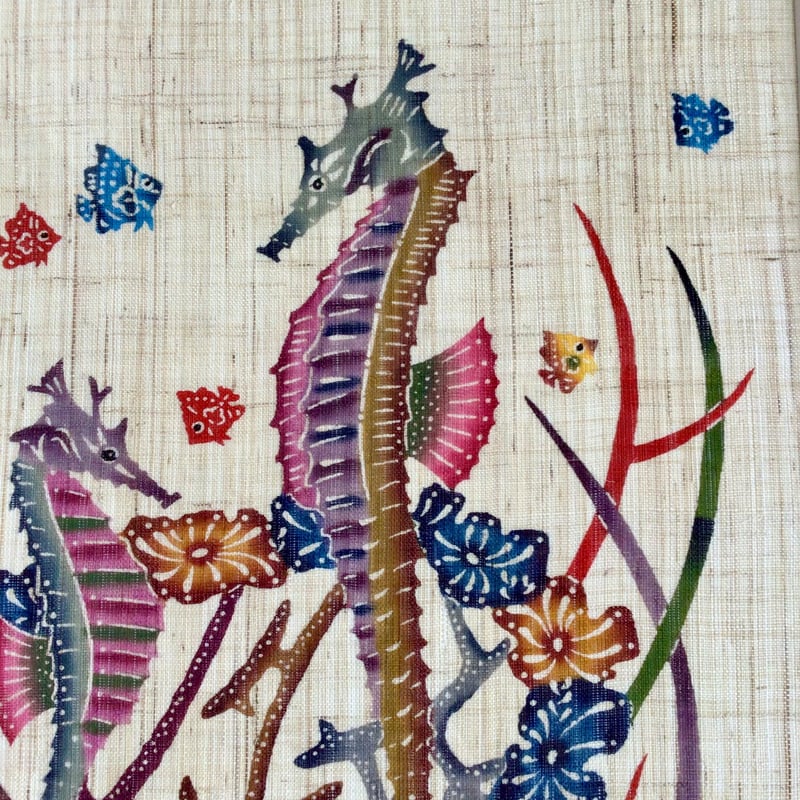 沖縄の額絵】 mado. 城間びんがた工房 額 タツノオトシゴ | 沖縄の