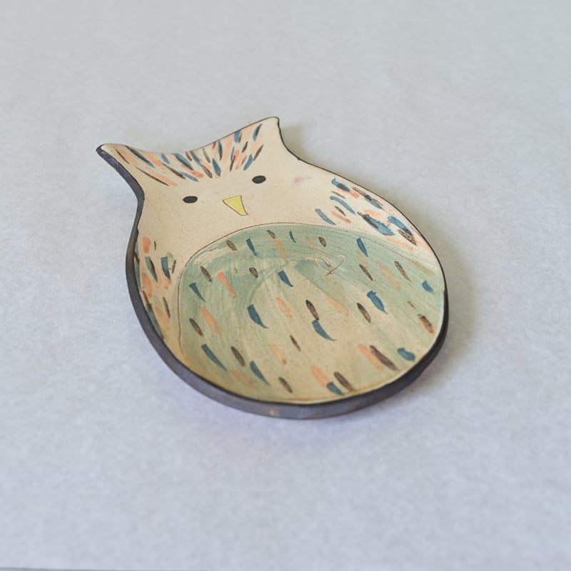 沖縄の陶器・やちむん】 土の種 ミミズク皿 | 沖縄のうつわ、やちむん
