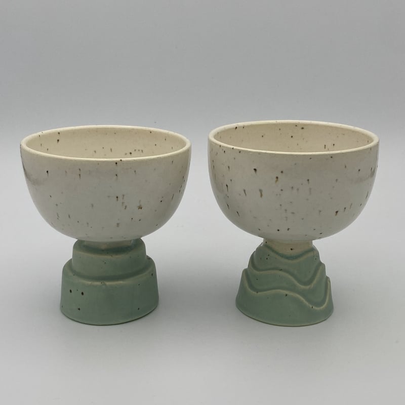高杯陶器 白磁 高杯 陶器 菓子器 茶道具 タナカシゲオ 白瓷高杯