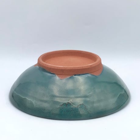 【沖縄の陶器・やちむん】　西表焼青烽窯　ルリ釉ロクロ鉢