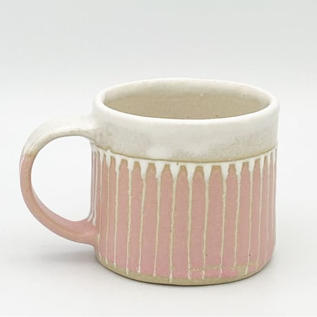 【沖縄の陶器・やちむん】　眞正陶房　マグカップ　マカロン　ピーチ