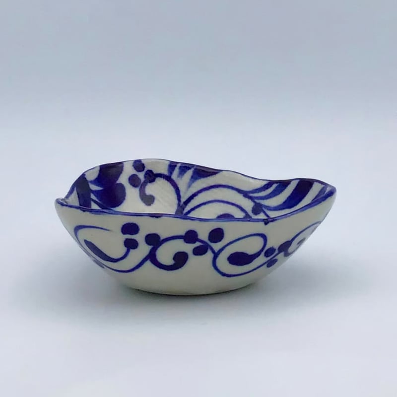 アコマ族◇A. Concho作 ココペリ模様 ハンドメイド陶器 赤土ボウル