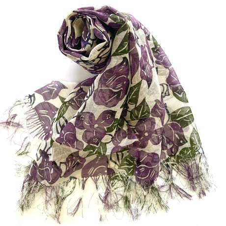 RYU CODE 琉球紅型デザイン ストール ダリア 沖縄 海 リューコーデ 絹 RYU CODE 琉球紅型デザイン ストール ダリア 沖縄 海 リュー