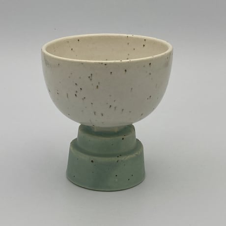 【沖縄の陶器・やちむん】　陶factory509 　高杯茶呑み　段　ミント