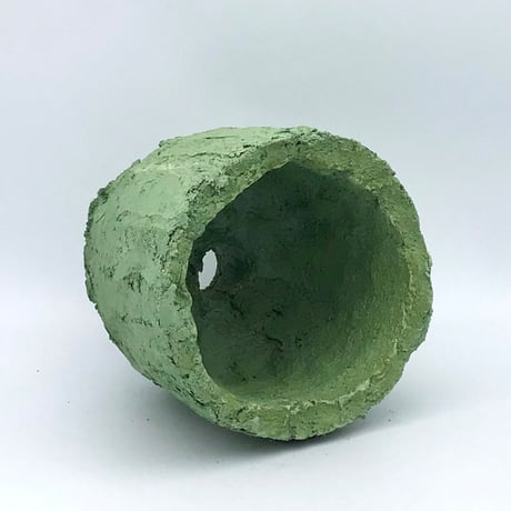 【沖縄の植木鉢】　琉球漆喰鉢　グリーン 植木鉢