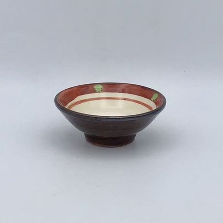 【沖縄の器・やちむん・壺屋焼】　國場陶芸　赤絵　3寸皿　B