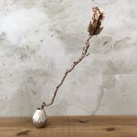 【沖縄の金細工・琉球錫器】 金細工まつ　純錫一輪挿し