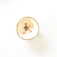 【沖縄の器・やちむん・壺屋焼】　國場陶芸　赤絵　ぐい呑み a