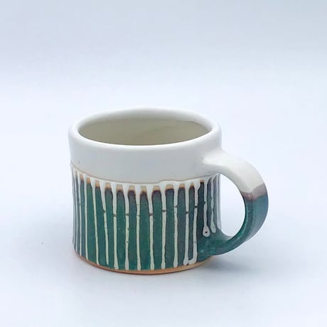 【沖縄の陶器・やちむん】　眞正陶房　マグカップ　マカロン　カーサグリーン