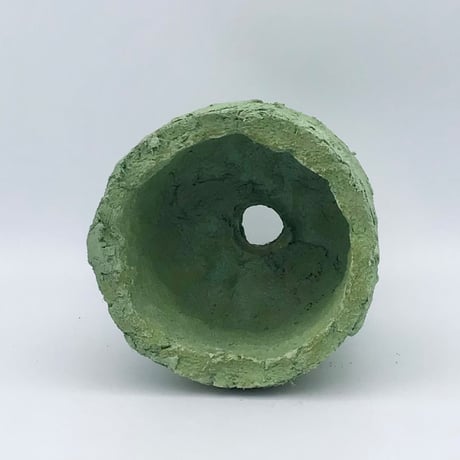 【沖縄の植木鉢】　琉球漆喰鉢　グリーン 植木鉢