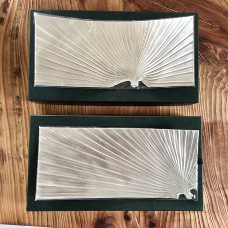 【沖縄の金細工・琉球錫器】  金細工まつ　純錫クバ葉皿