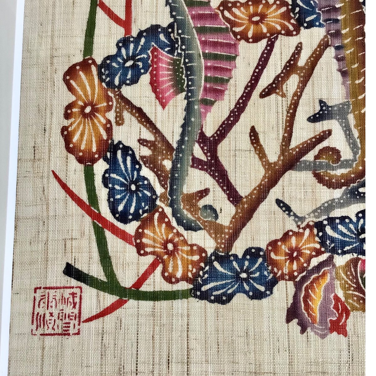 沖縄の額絵】 mado. 城間びんがた工房 額 タツノオトシゴ | 沖縄の