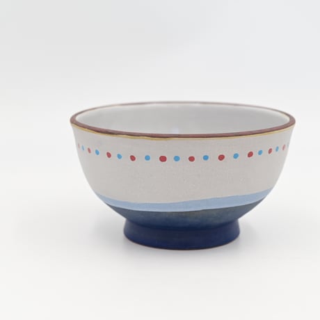 【沖縄の陶器・やちむん】 工房ことりの　マリンカラーどんぶり