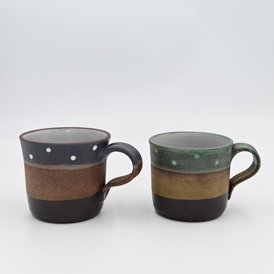 やちむん　Kubaya Pottery マグカップと皿セット　工房くばやー　沖縄 やちむん Kubaya Pottery マグカップと皿セット 工房くばやー