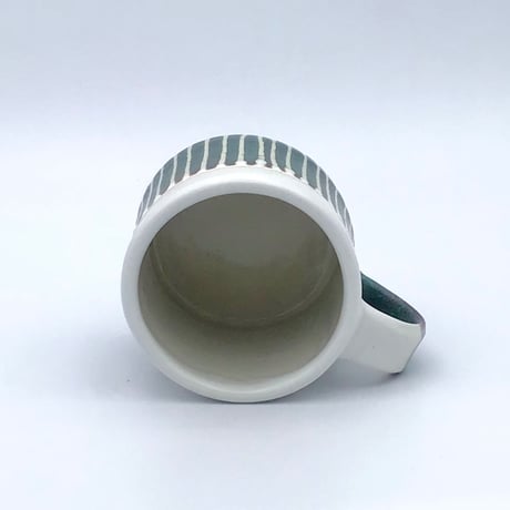 【沖縄の陶器・やちむん】　眞正陶房　マグカップ　マカロン　カーサグリーン