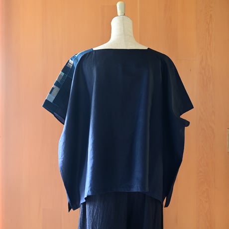 期間限定販売【沖縄の琉球藍染織物】　花藍舎　プルオーバー　ポジャギ