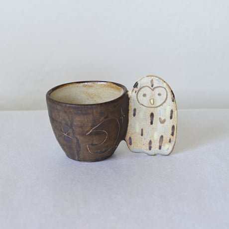 【沖縄の陶器・やちむん】エゾフクロウカップ